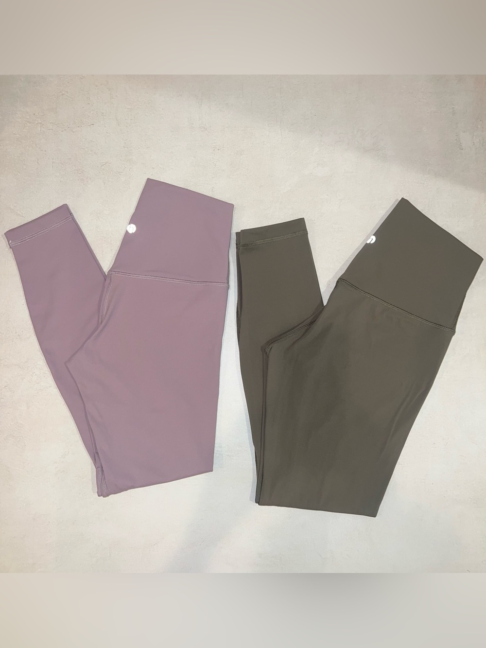 2 HeyNuts XS 0/2 Olive Green Mauve Pink Lavender Purple 7/8 Leggings 25”